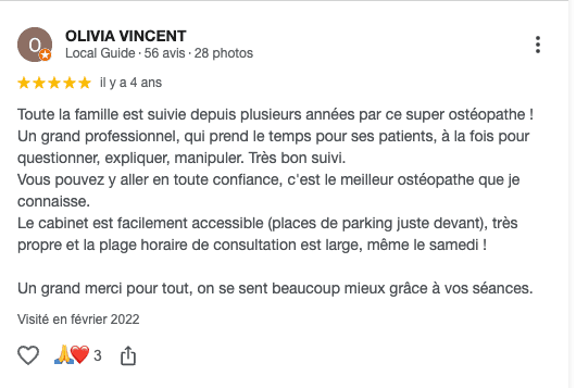 Avis patient